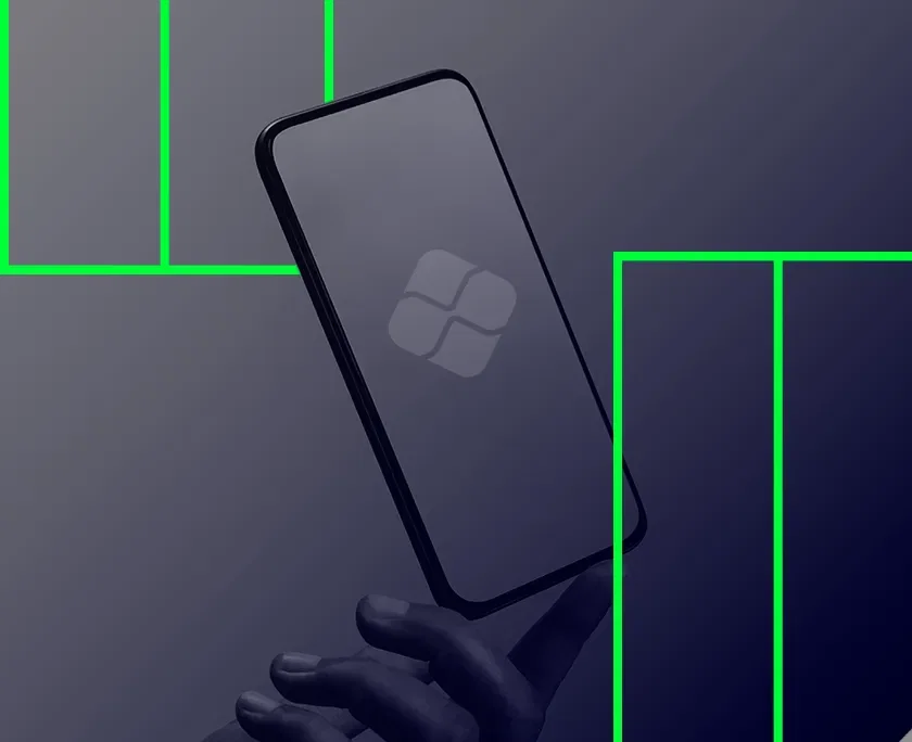 Foto de um celular com o logo do Pix